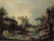 Francois Boucher Landscape with a Pond china oil painting reproduction